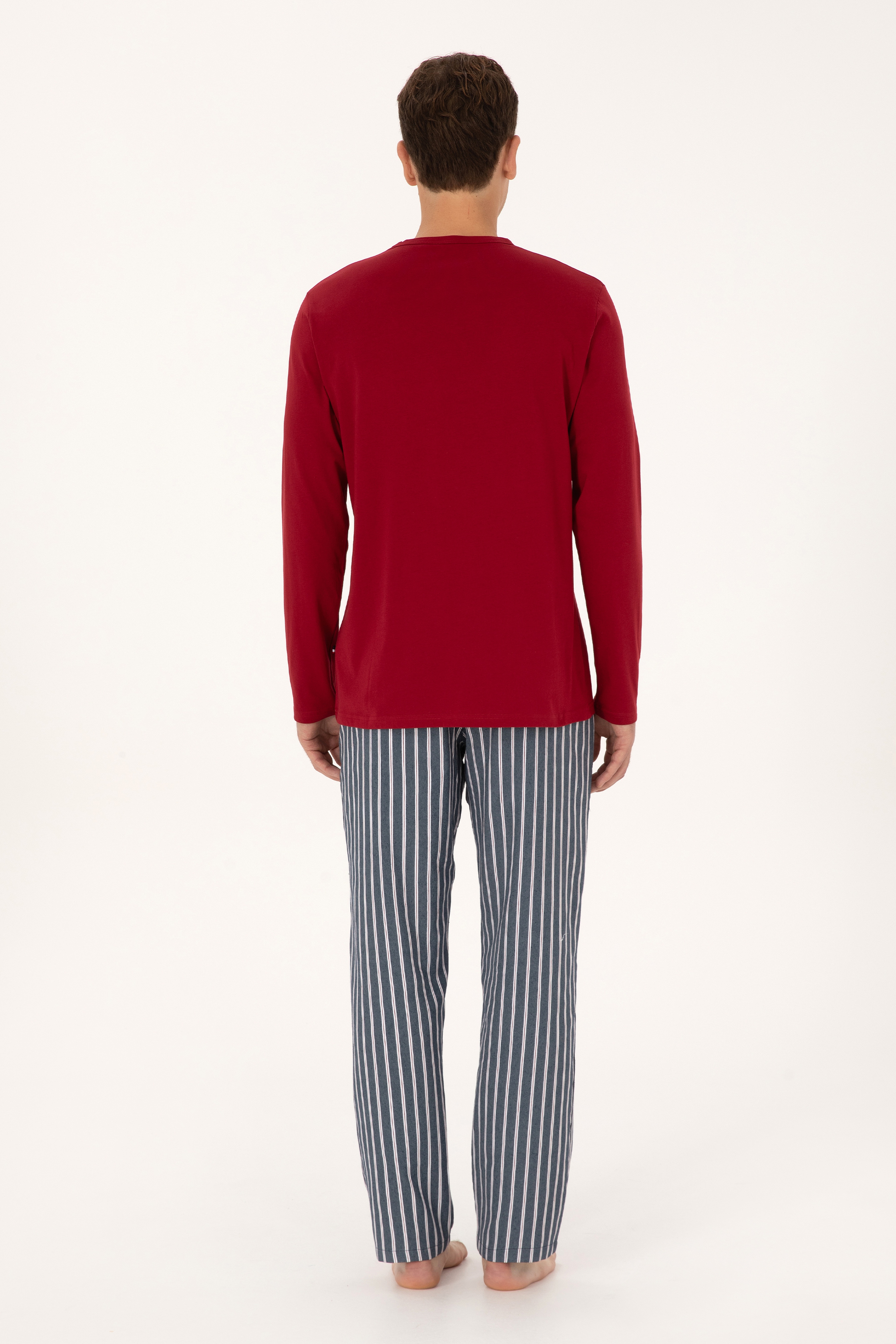 Erkek Bordo Pijama Takımı - Image 5
