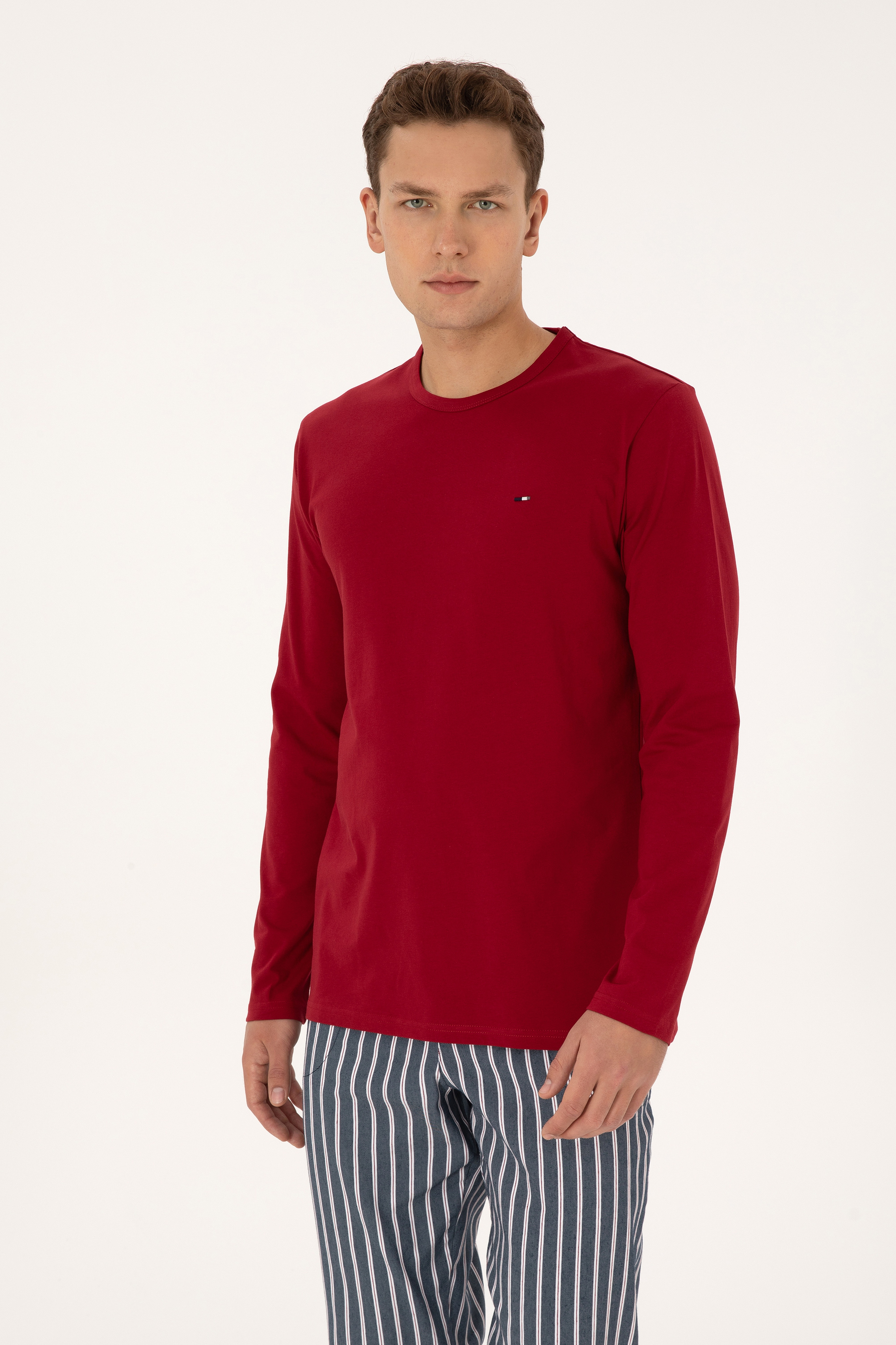 Erkek Bordo Pijama Takımı - Image 3