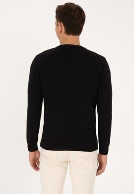 Erkek Siyah Basic Triko Hırka - 50313702019