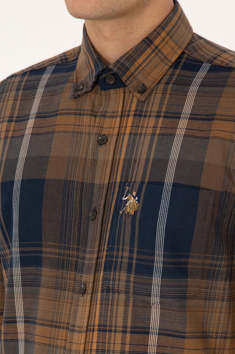 Erkek Camel Uzun Kollu Gömlek