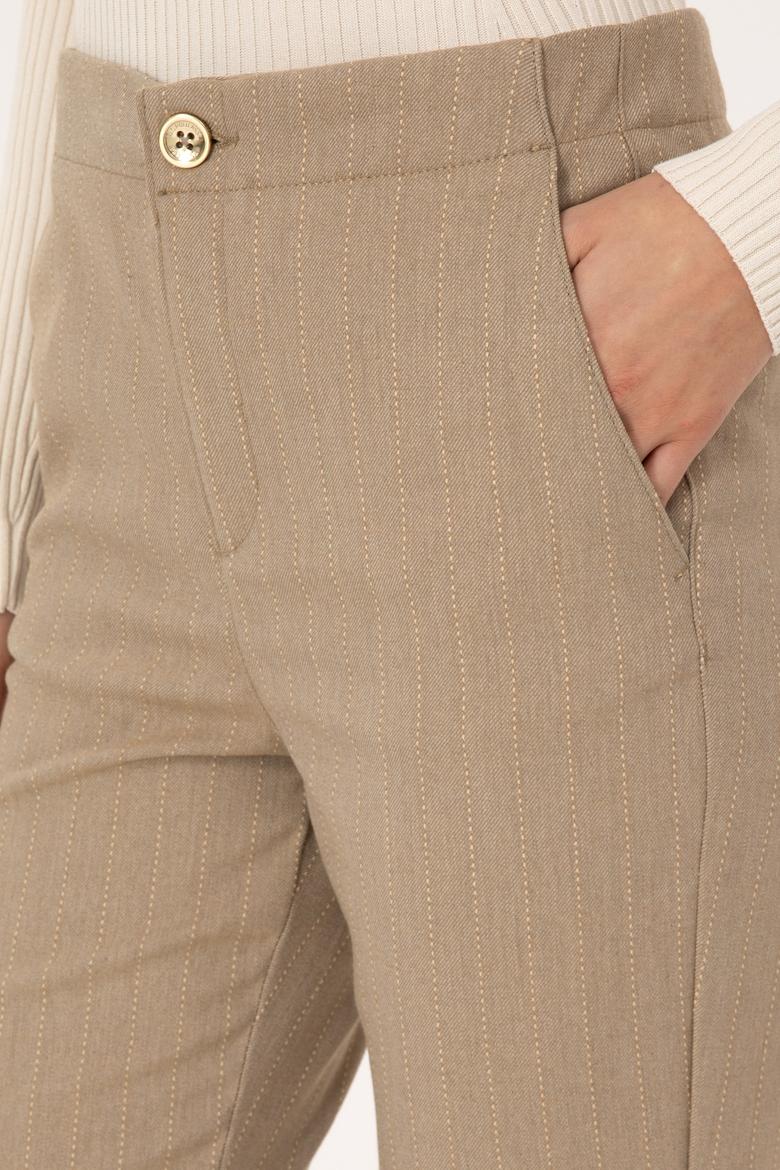 Kadın Camel Kanvas Pantolon - 50309281012