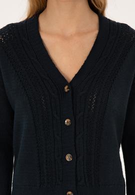 Kadın Lacivert Triko Hırka - 50309657024