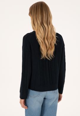 Kadın Lacivert Triko Hırka - 50309657024