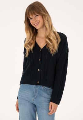 Kadın Lacivert Triko Hırka - 50309657024