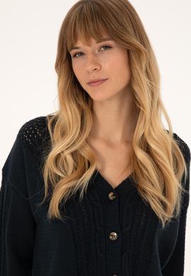 Kadın Lacivert Triko Hırka - 50309657024