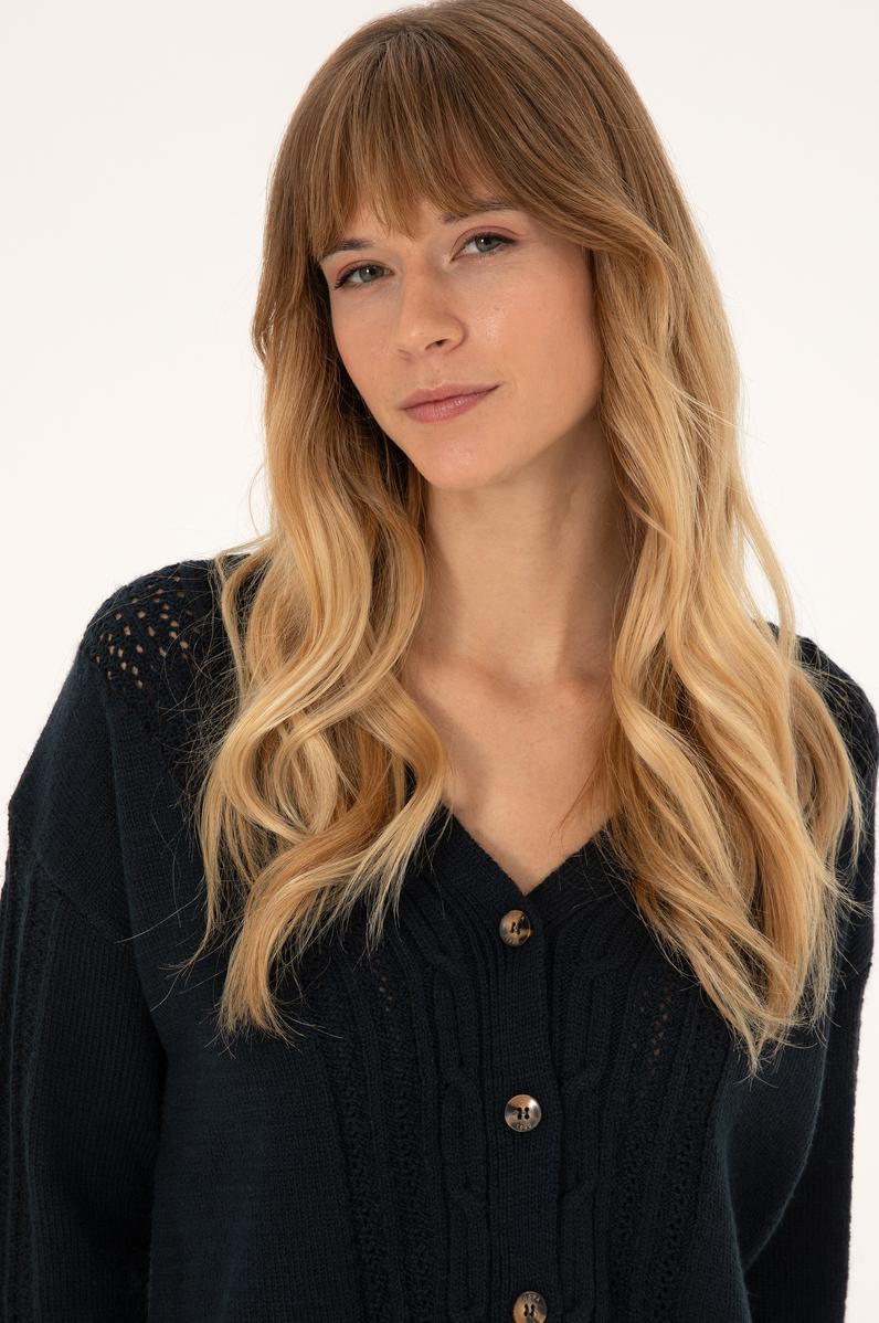 Kadın Lacivert Triko Hırka