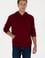 Erkek Comfort Fit Kapüşonlu Bordo Basic Sweatshirt