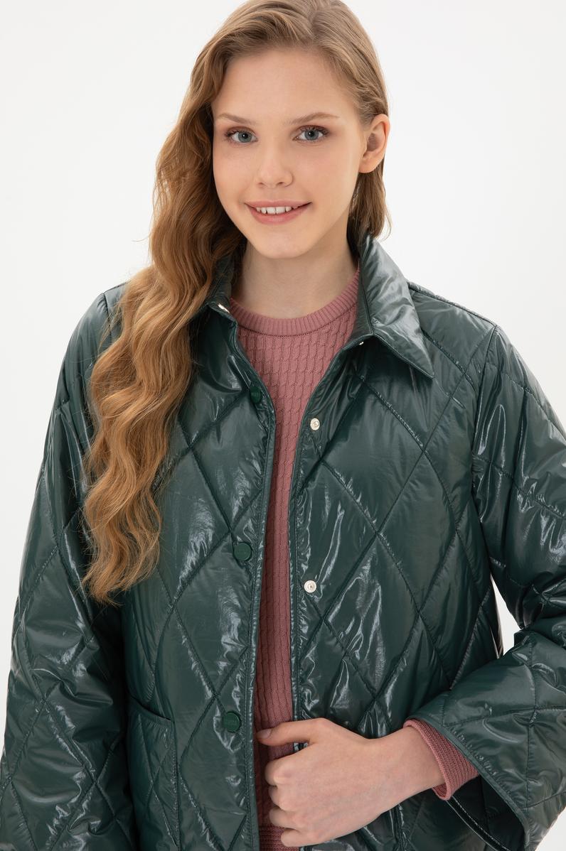 Kadın Koyu Yeşil Mont