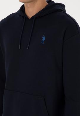 Erkek Comfort Fit Kapüşonlu Lacivert Basic Sweatshirt - 50313746021