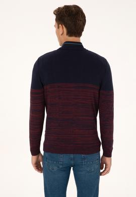 Erkek Slim Fit Bisiklet Yaka Lacivert Kazak - 50314970007