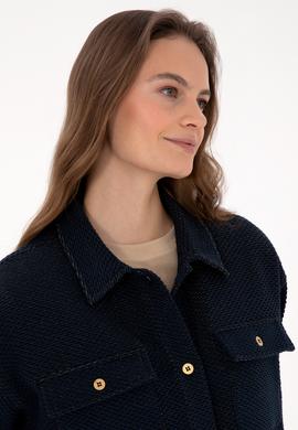 Kadın Lacivert Örme Gömlek - 50314224001