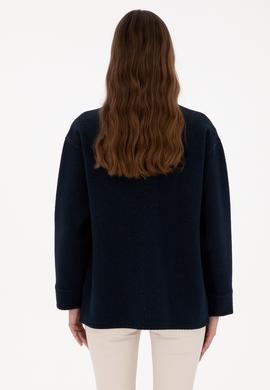 Kadın Lacivert Örme Gömlek - 50314224001