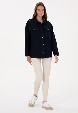 Kadın Lacivert Örme Gömlek - 50314224001