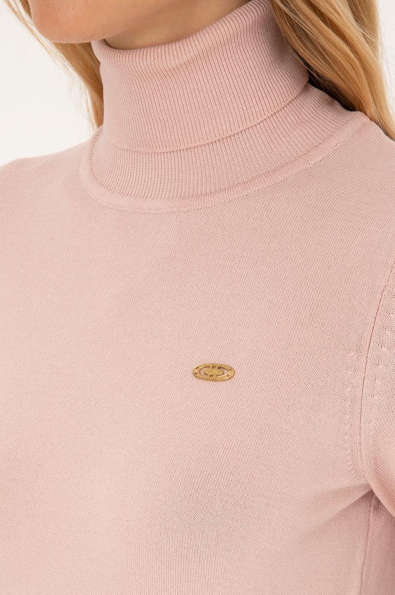 Kadın Pudra Boğazlı Kazak