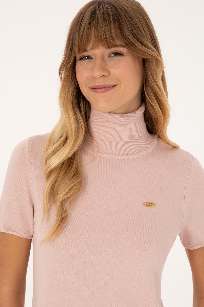 Kadın Pudra Boğazlı Kazak - 50314835031