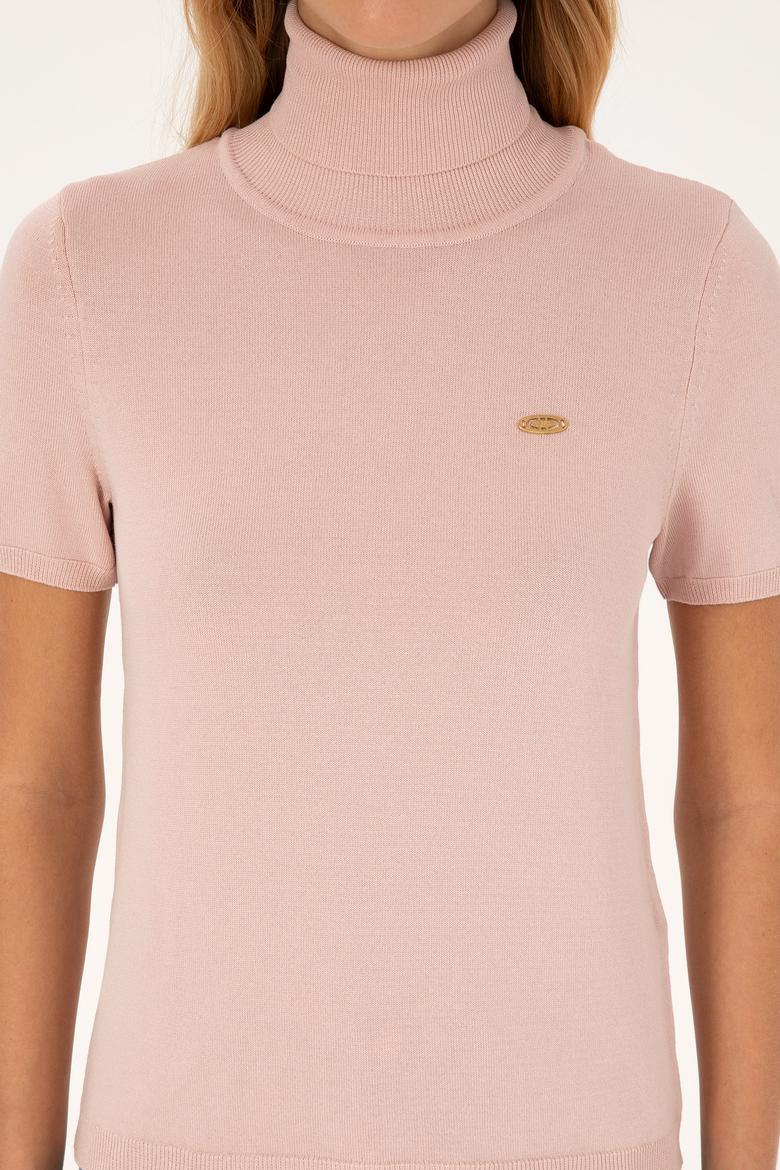 Kadın Pudra Boğazlı Kazak - 50314835031