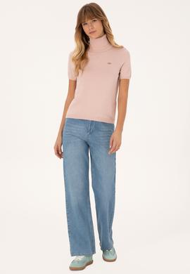 Kadın Pudra Boğazlı Kazak - 50314835031