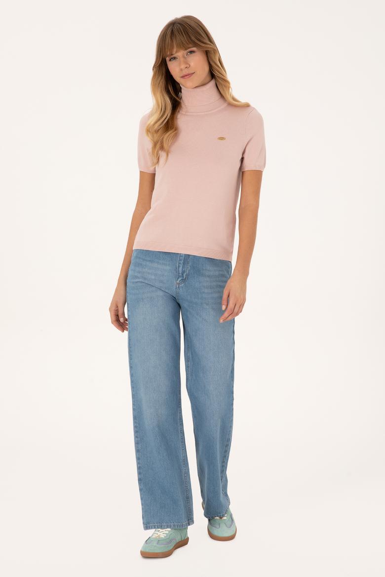 Kadın Pudra Boğazlı Kazak - 50314835031