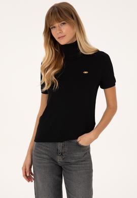 Kadın Siyah Boğazlı Kazak - 50314835005