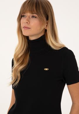 Kadın Siyah Boğazlı Kazak - 50314835005