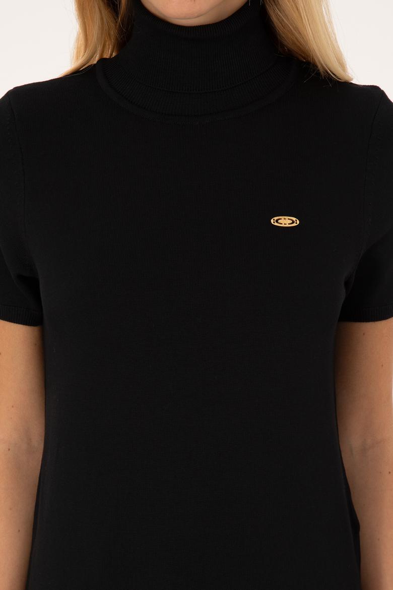 Kadın Siyah Boğazlı Kazak - 50314835005