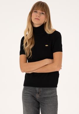 Kadın Siyah Boğazlı Kazak - 50314835005