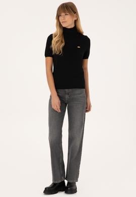 Kadın Siyah Boğazlı Kazak - 50314835005