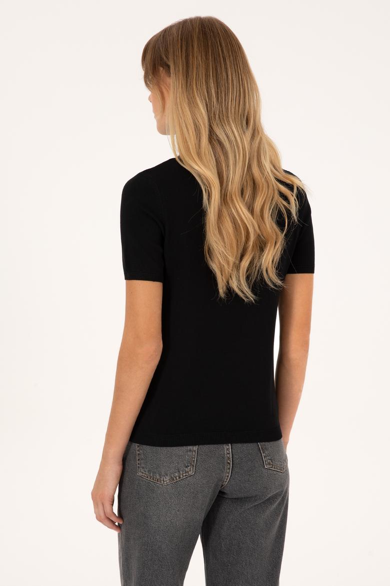 Kadın Siyah Boğazlı Kazak - 50314835005