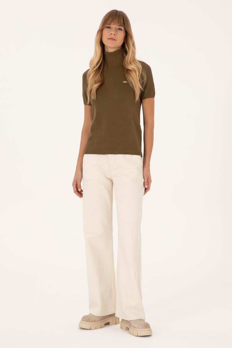 Kadın Haki Boğazlı Kazak - 50314835024