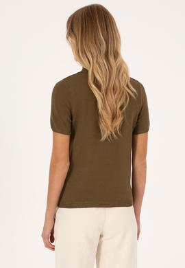 Kadın Haki Boğazlı Kazak - 50314835024