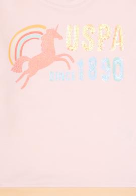 Kız Çocuk Açık Pembe Bisiklet Yaka Sweatshirt - 50317979006