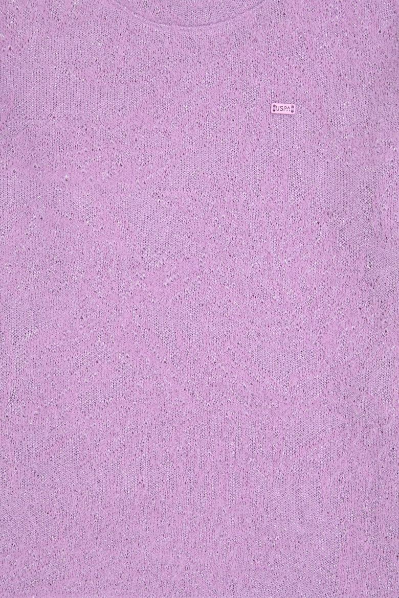 Kız Çocuk Lila Kolları Fırfırlı Bisiklet Yaka Sweatshirt - 50317904004