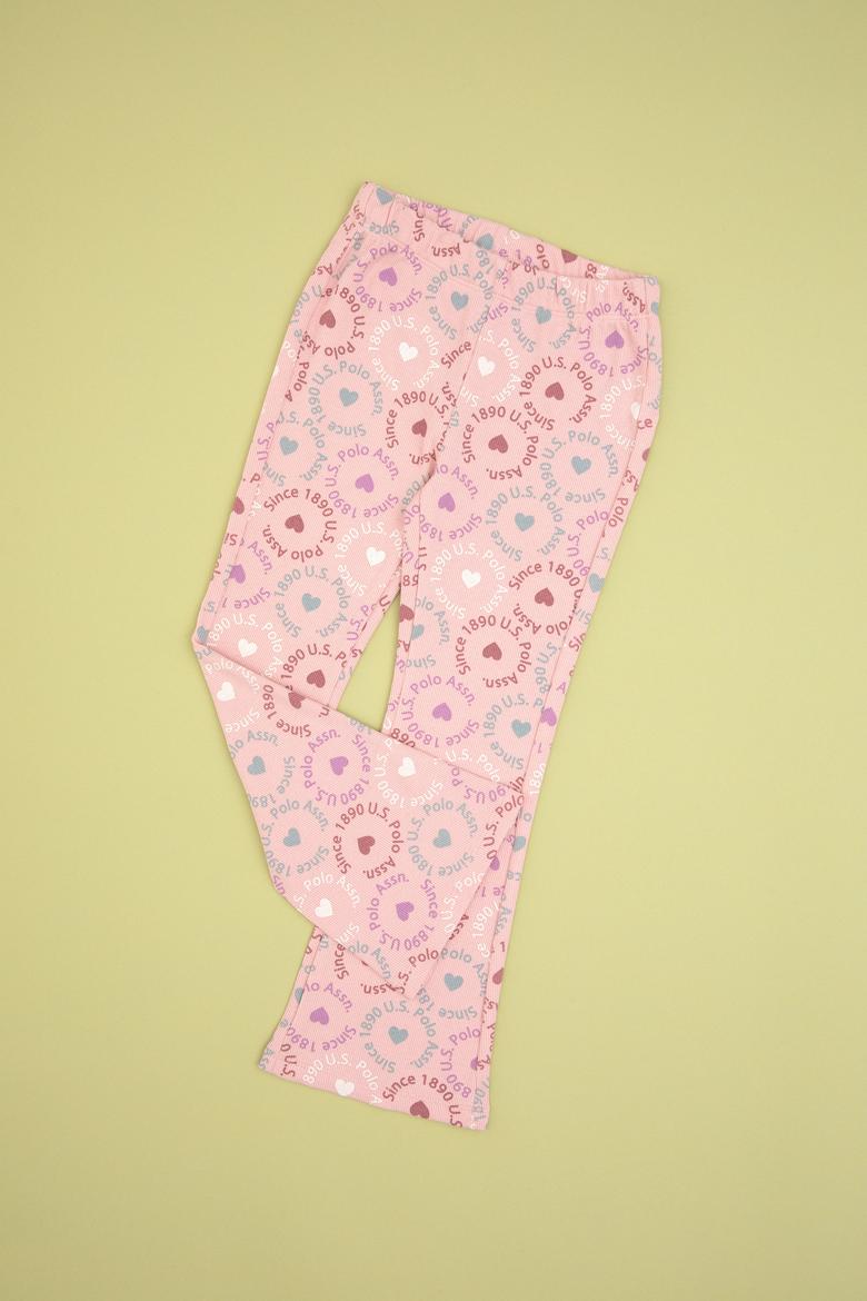 Kız Çocuk Pudra İspanyol Paça Tayt - 50318086003