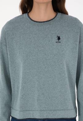 Kadın Mint Bisiklet Yaka Kazak - 50314675003