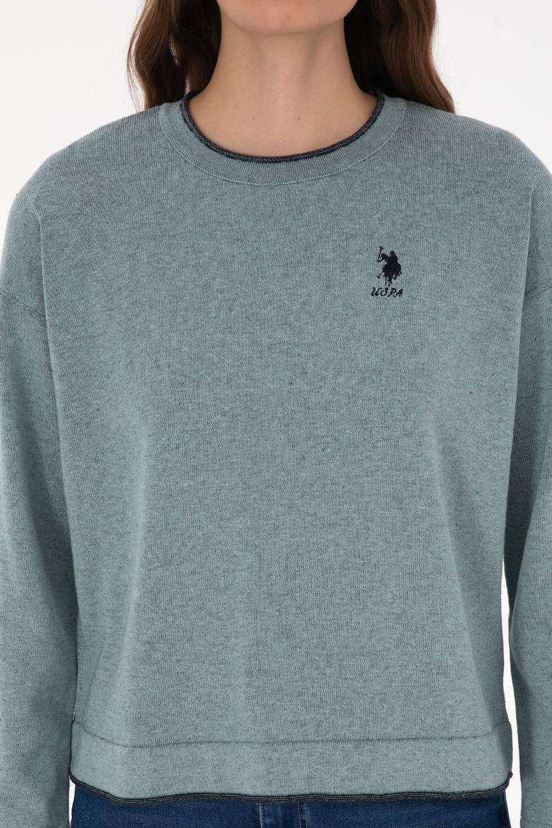 Kadın Mint Bisiklet Yaka Kazak - 50314675003