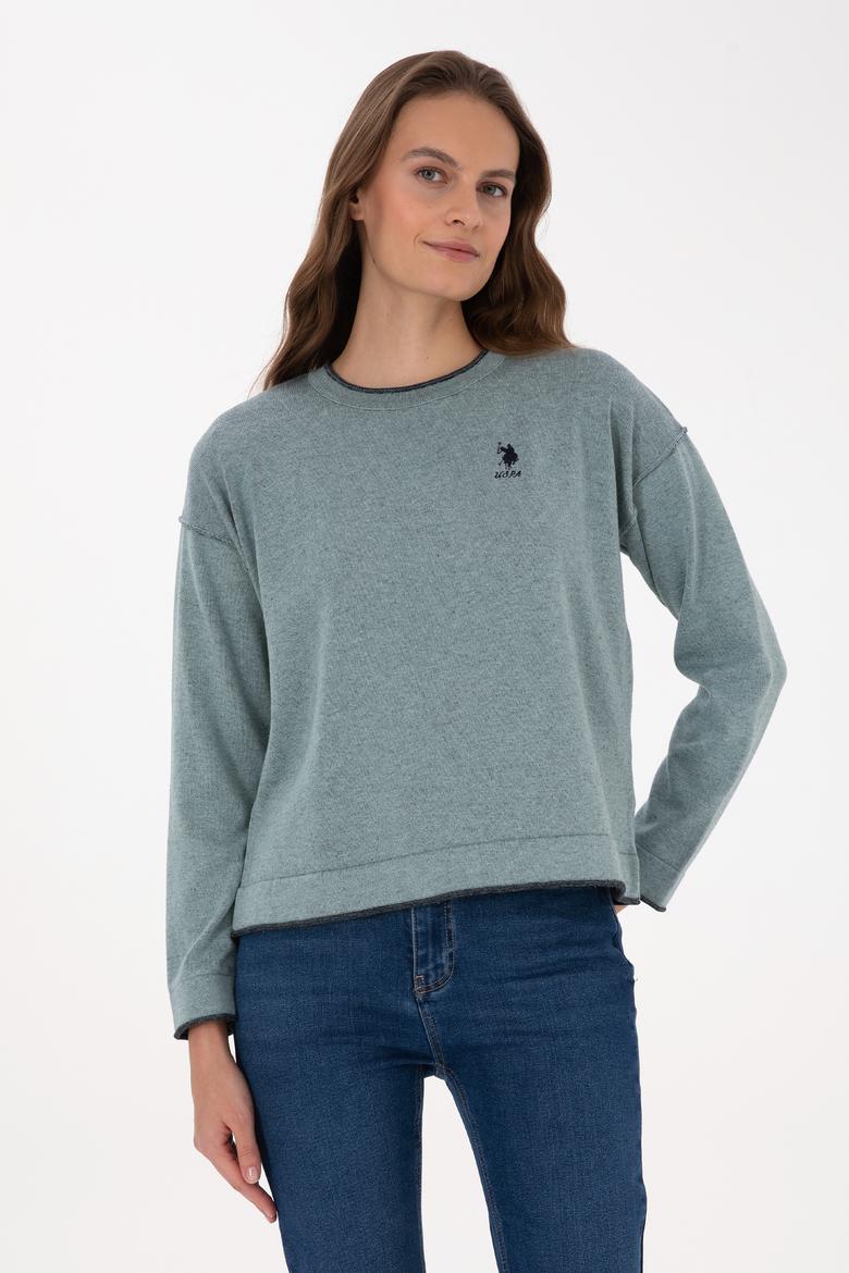 Kadın Mint Bisiklet Yaka Kazak - 50314675003