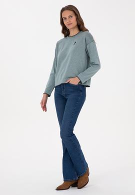 Kadın Mint Bisiklet Yaka Kazak - 50314675003