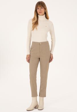 Kadın Krem Boğazlı Kazak - 50314756008