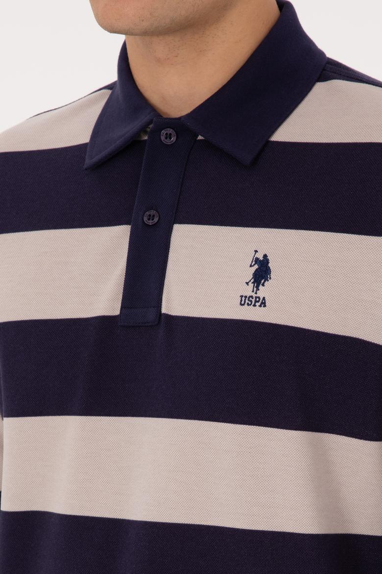 Erkek Regular Fit Polo Yaka Mürdüm Sweatshirt - 50316467006