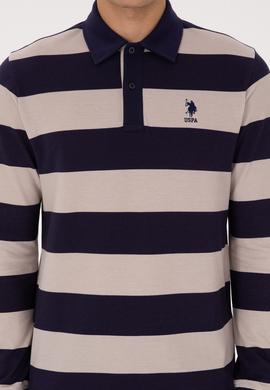 Erkek Regular Fit Polo Yaka Mürdüm Sweatshirt - 50316467006