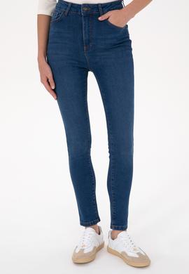 Kadın Mavi Skinny Haigh Waist Fit Jean Pantolon - 50316577016