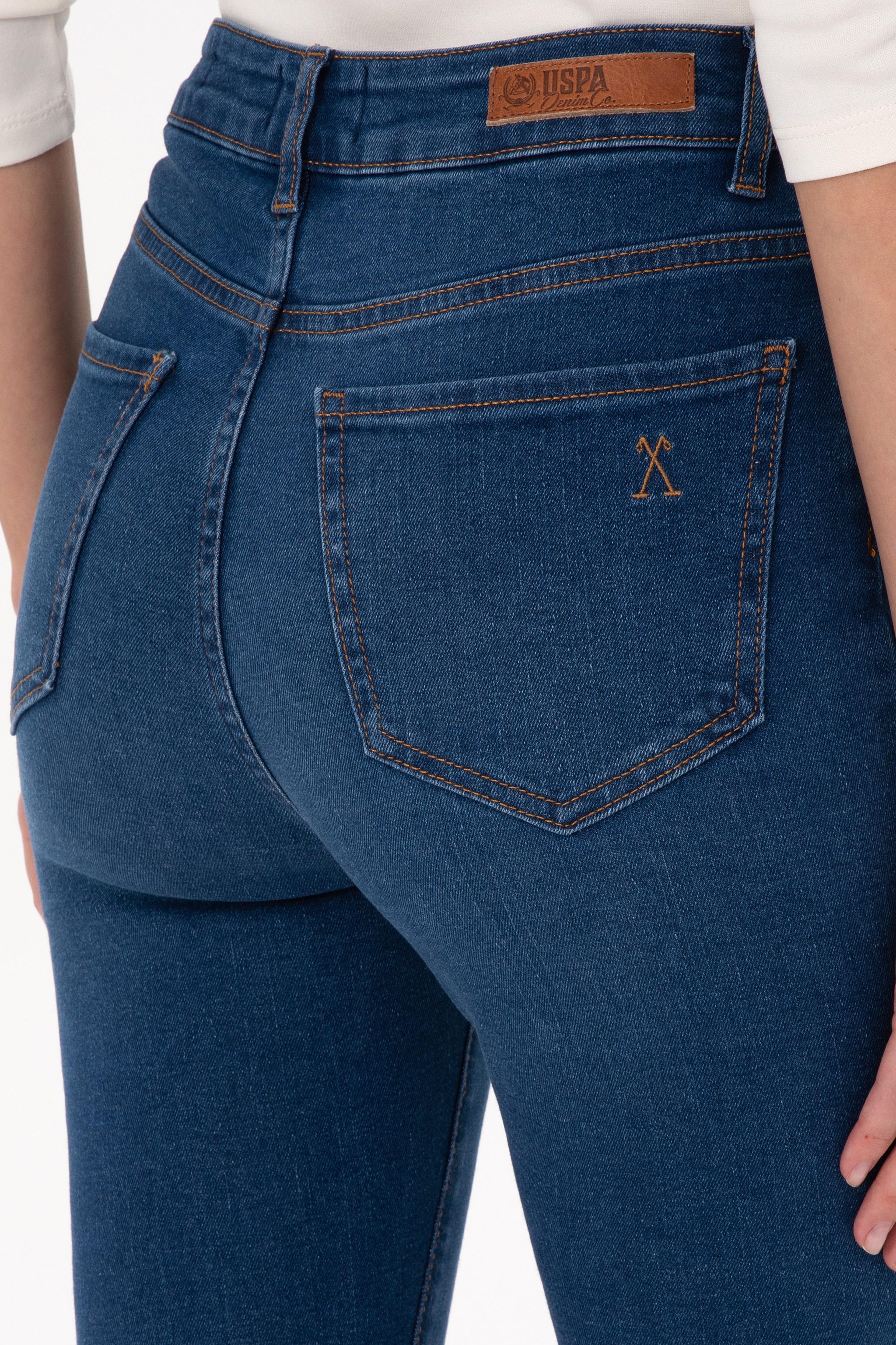 Kadın Mavi Skinny Haigh Waist Fit Jean Pantolon
