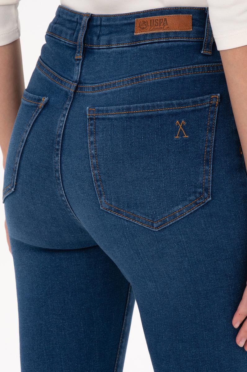 Kadın Mavi Skinny Haigh Waist Fit Jean Pantolon