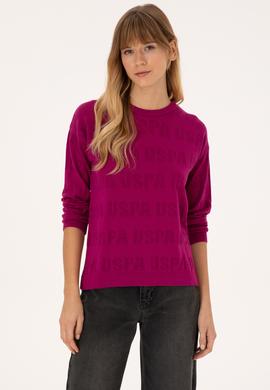 Kadın Menekşe Bisiklet Yaka Kazak - 50309651010