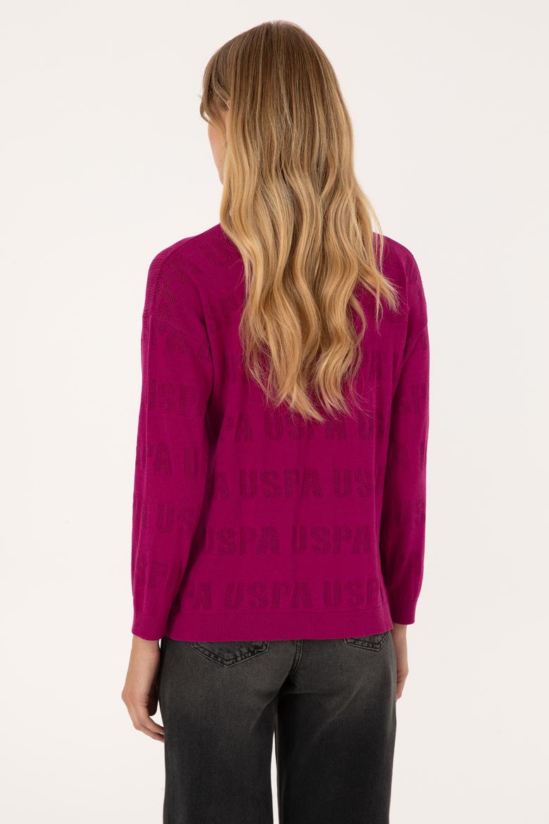 Kadın Menekşe Bisiklet Yaka Kazak - 50309651010