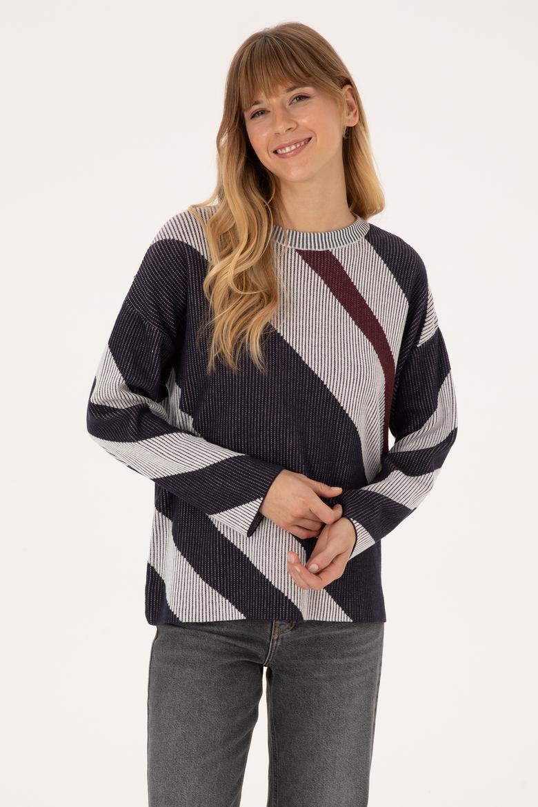 Kadın Krem Bisiklet Yaka Kazak - 50309642005