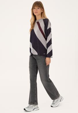 Kadın Krem Bisiklet Yaka Kazak - 50309642005