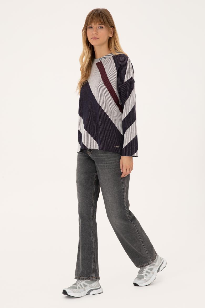 Kadın Krem Bisiklet Yaka Kazak - 50309642005