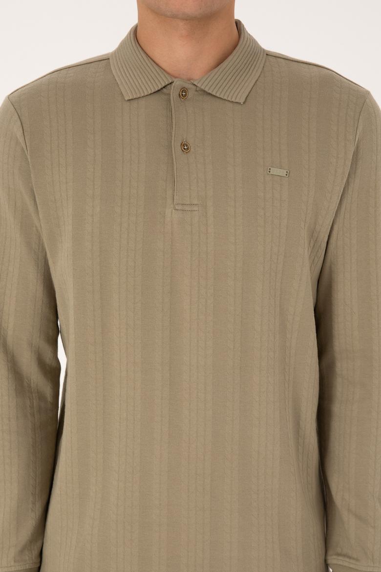 Erkek Açık Haki Sweatshirt - 50308925015