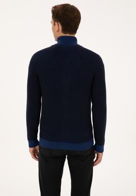 Erkek Lacivert Triko Hırka - 50315873005